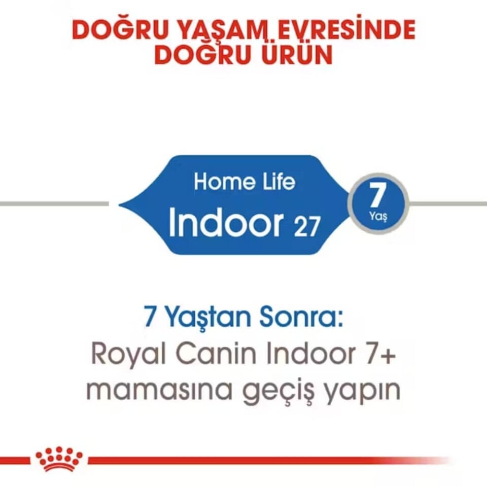 Royal Canin Indoor 27 Ev Kedileri için Yetişkin Kedi Maması 2kg