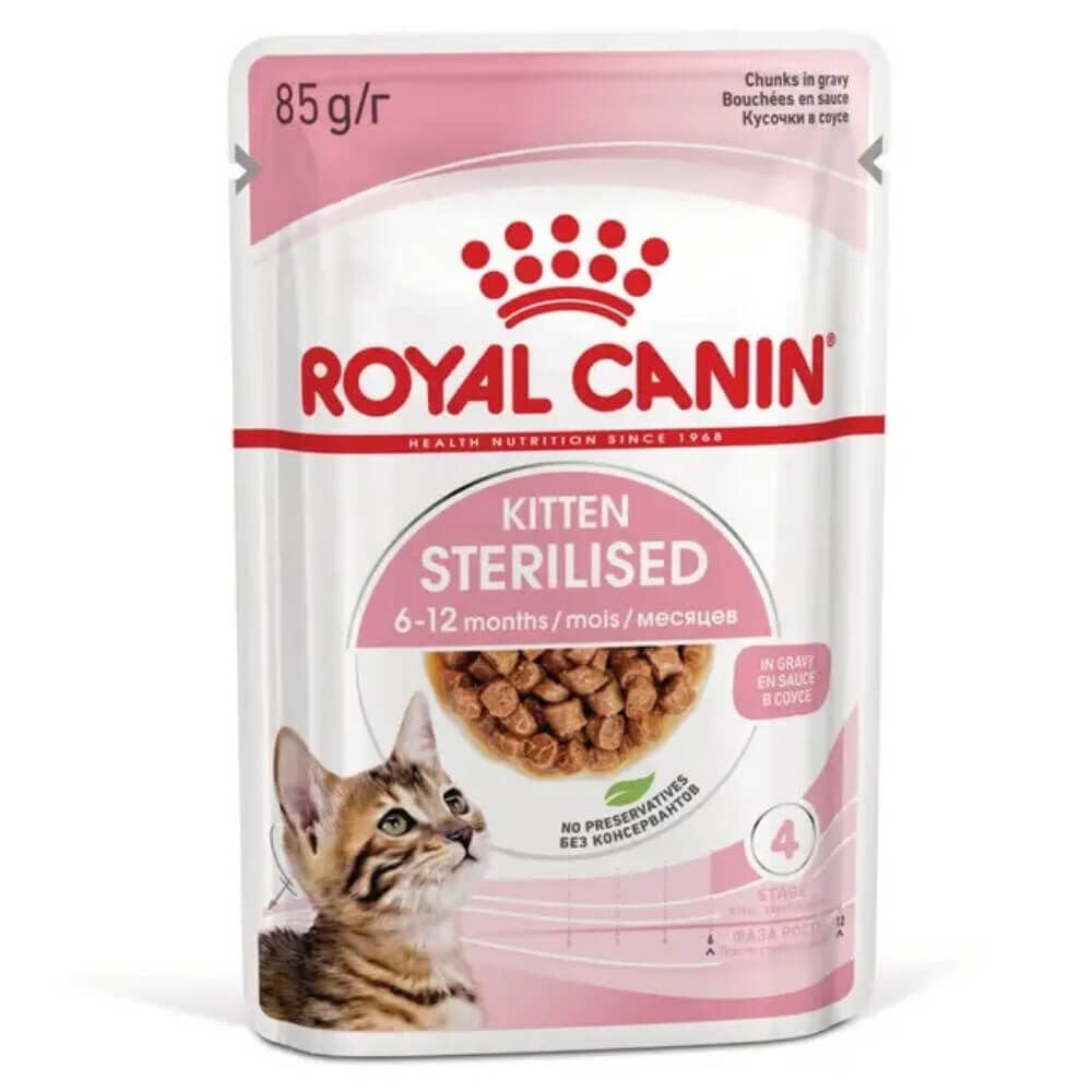 Royal Canin Kitten Gravy Sterilised Kısırlaştırılmış Yavru Kedi Konservesi 85gr