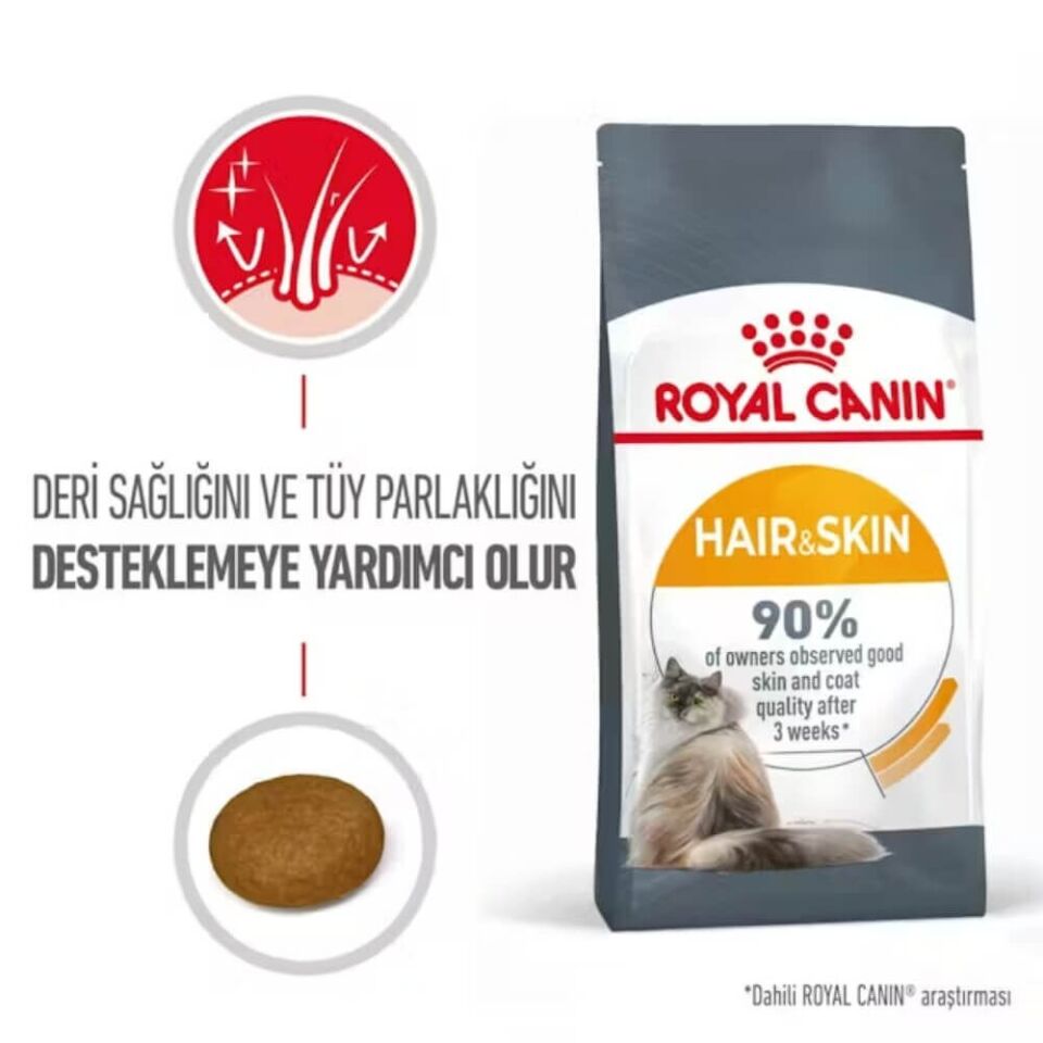 Royal Canin Hair&Skin Hassas Tüylü Kedi Maması 4kg