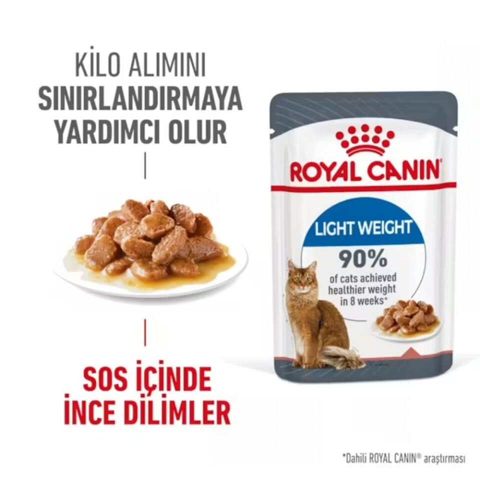 Royal Canin Light Weight Sos İçinde Yetişkin Kedi Konservesi 85gr