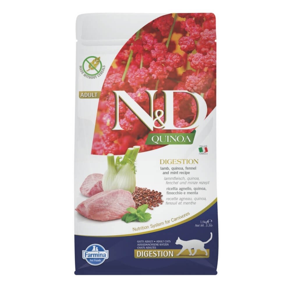 N&D Quinoa Digestion Kuzulu Kinoalı Yetişkin Kedi Maması 1,5kg