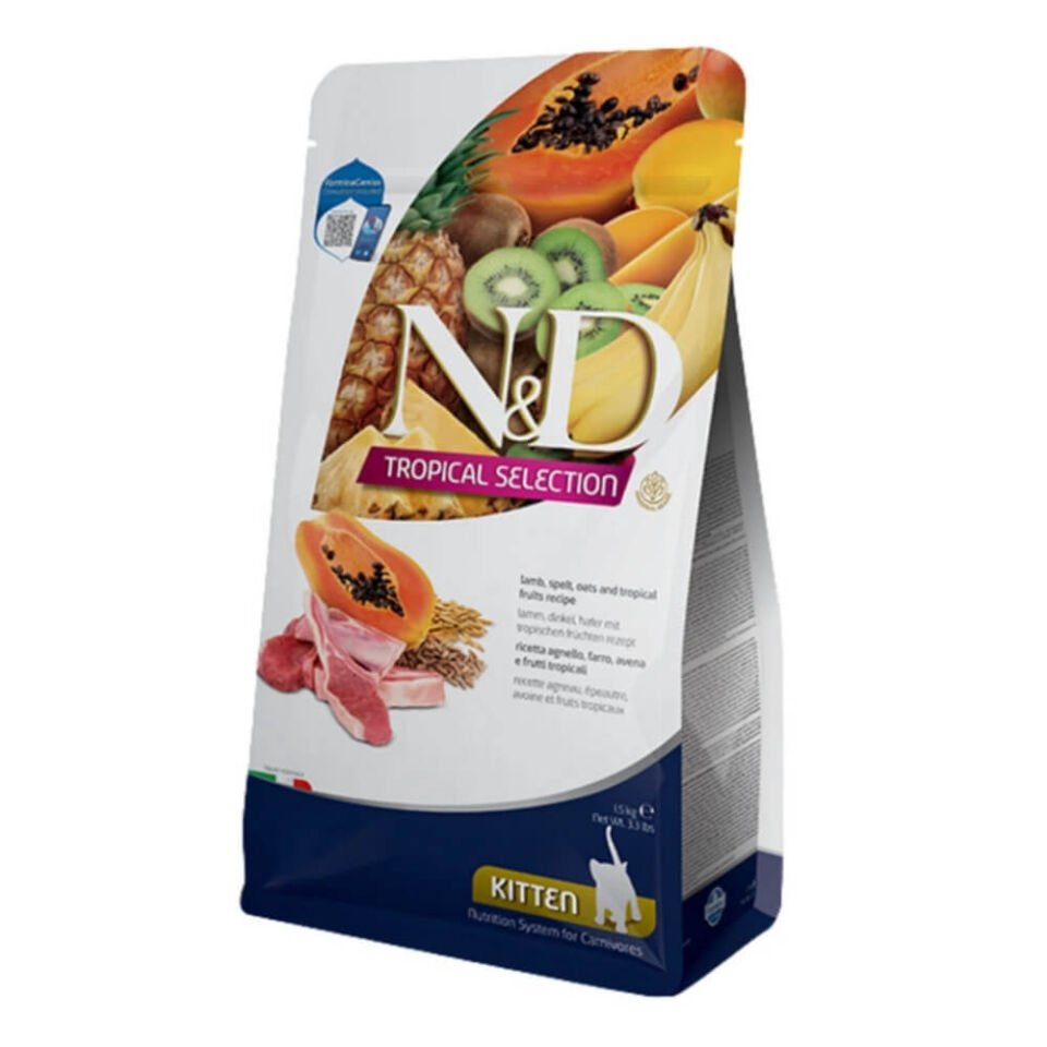 N&D Tropical Selection Kuzu Etli ve Tropikal Meyveli Yavru Kedi Maması 1,5kg
