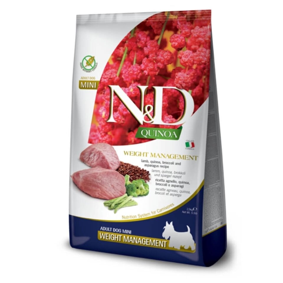 N&D Quinoa Kilo Kontrol Weight Management Mini Yetişkin Köpek Maması 2.5 Kg