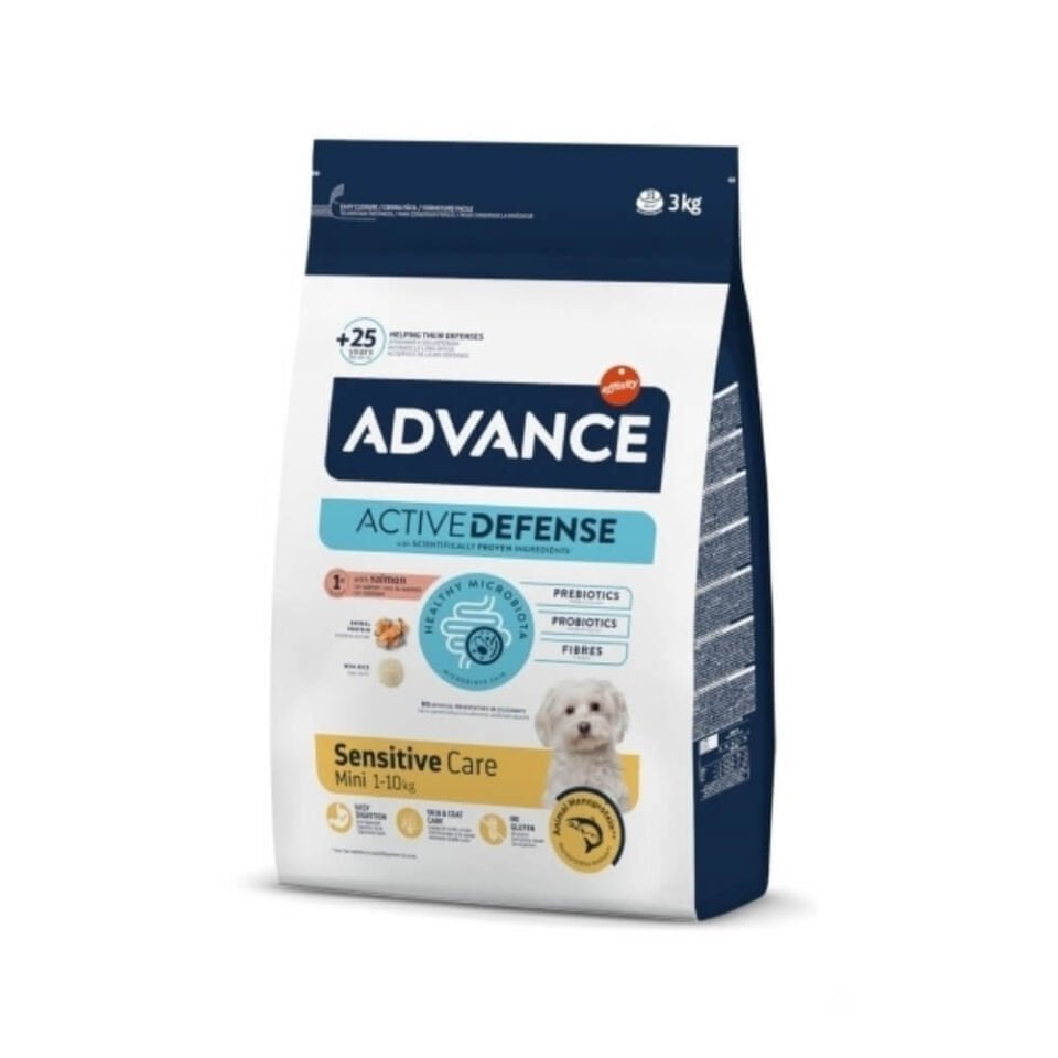 Advance Somonlu ve Pirinçli Hassas Küçük Irk Yetişkin Köpek Maması 3kg