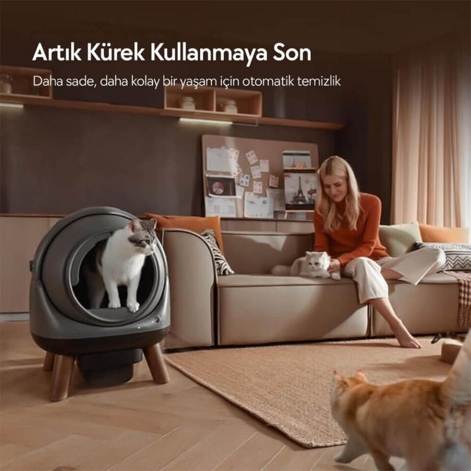 Els Pet Otomatik Koku Kontrollü Akıllı Kedi Tuvaleti