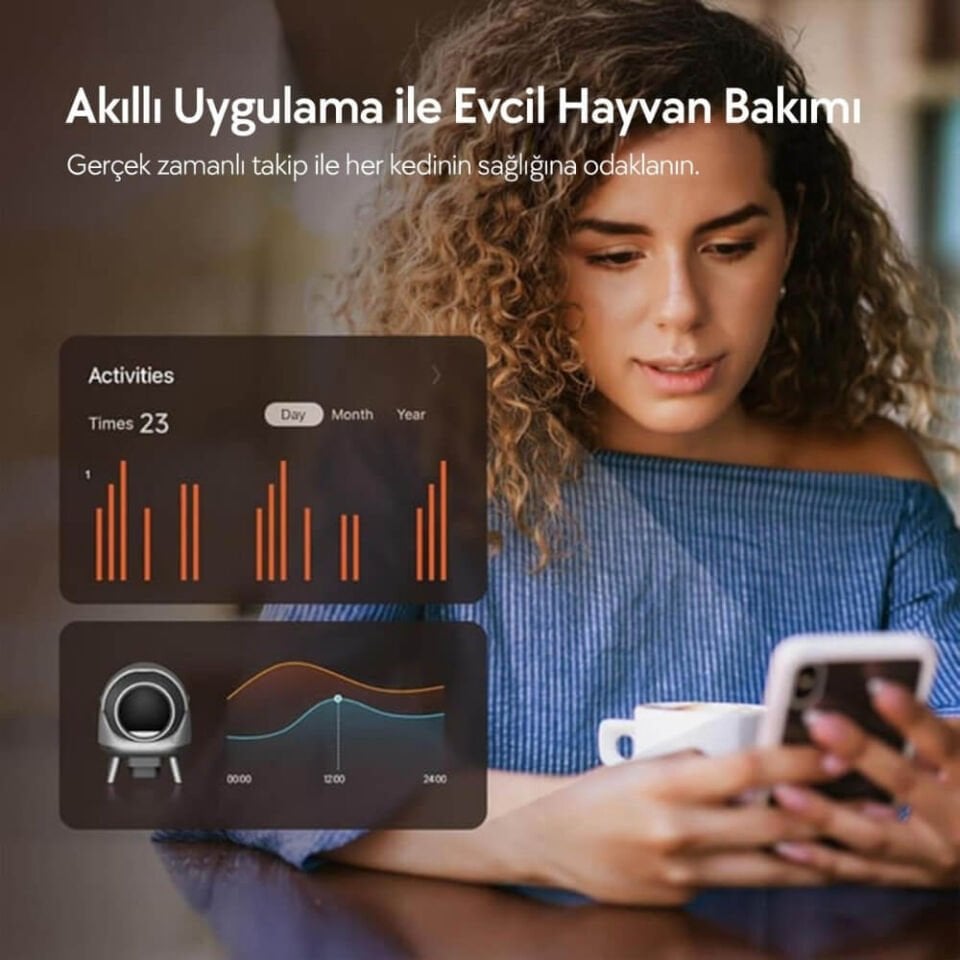 Els Pet Otomatik Koku Kontrollü Akıllı Kedi Tuvaleti