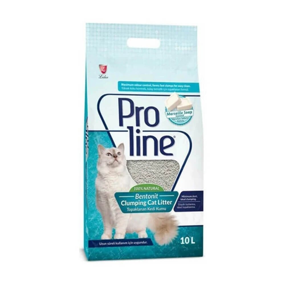 Proline Süper Topaklanan İnce Taneli Sabun Kokulu Bentonit Kedi Kumu 10lt