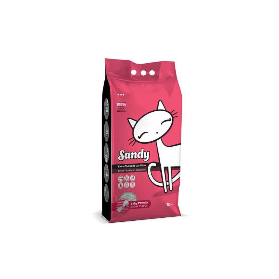 Sandy Pudra Kokulu Tozsuz Topaklanan Sodyum Bentonit Gri Kedi Kumu 10kg