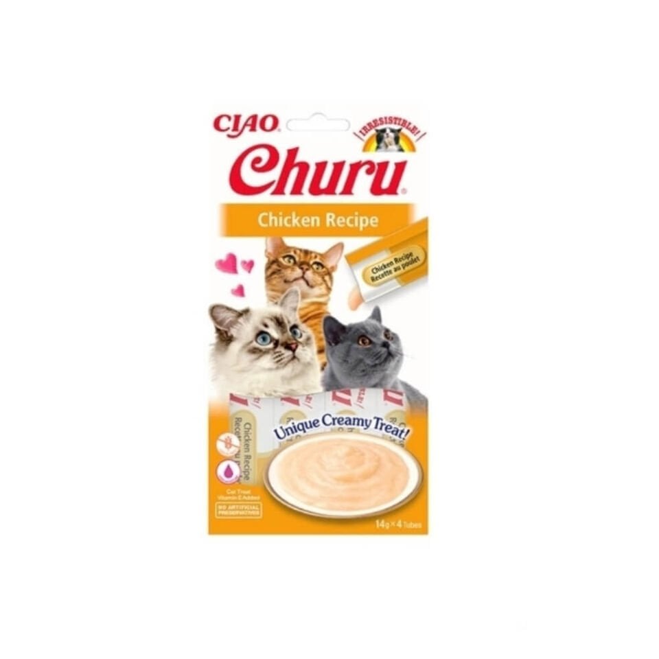 INABA CIAO Churu Cream Tavuklu Krema Kedi Ödül Maması 14gr (4'lü)