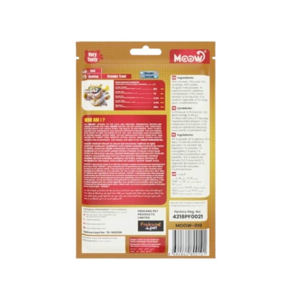 Moow Morina Balıklı Keçi Sütlü Kedi Krema Ödülü 6x12gr