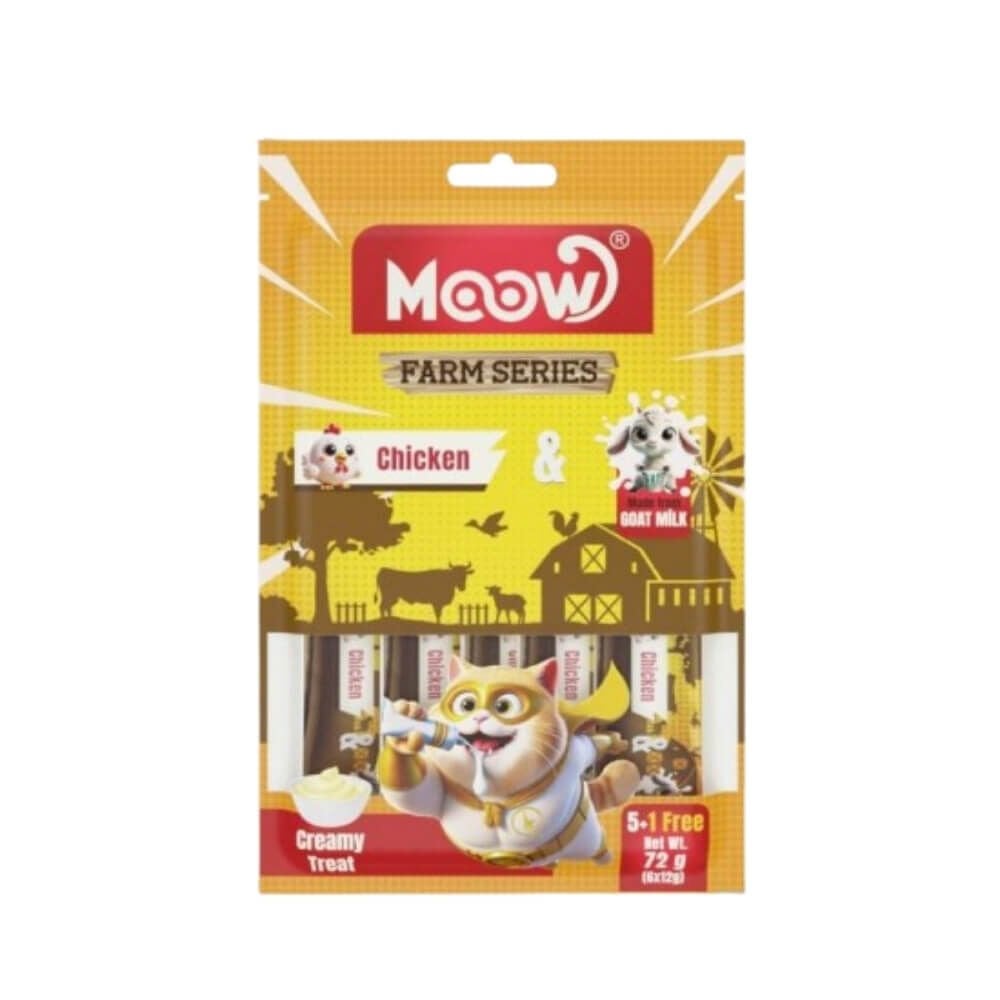 Moow Tavuklu Keçi Sütlü Kedi Krema Ödülü 6x12gr