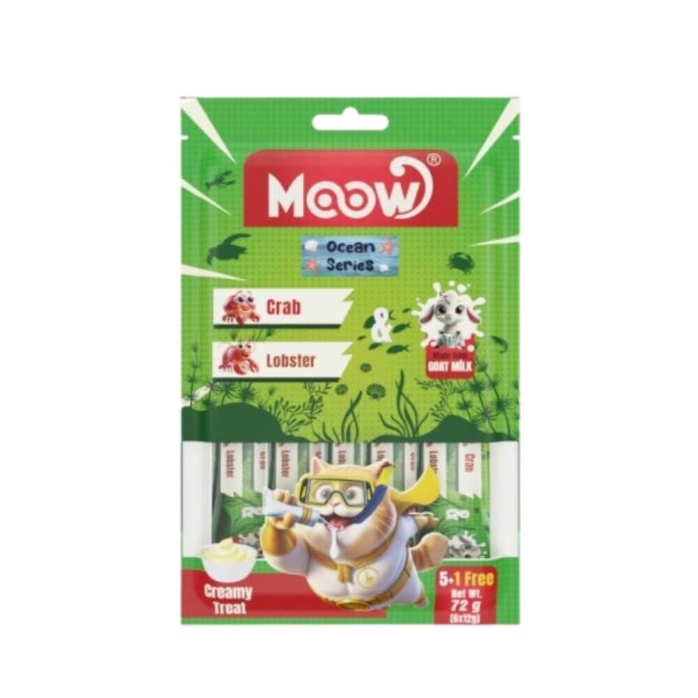 Moow Yengeçli & Istakozlu Keçi Sütlü Kedi Krema Ödülü 6x12gr