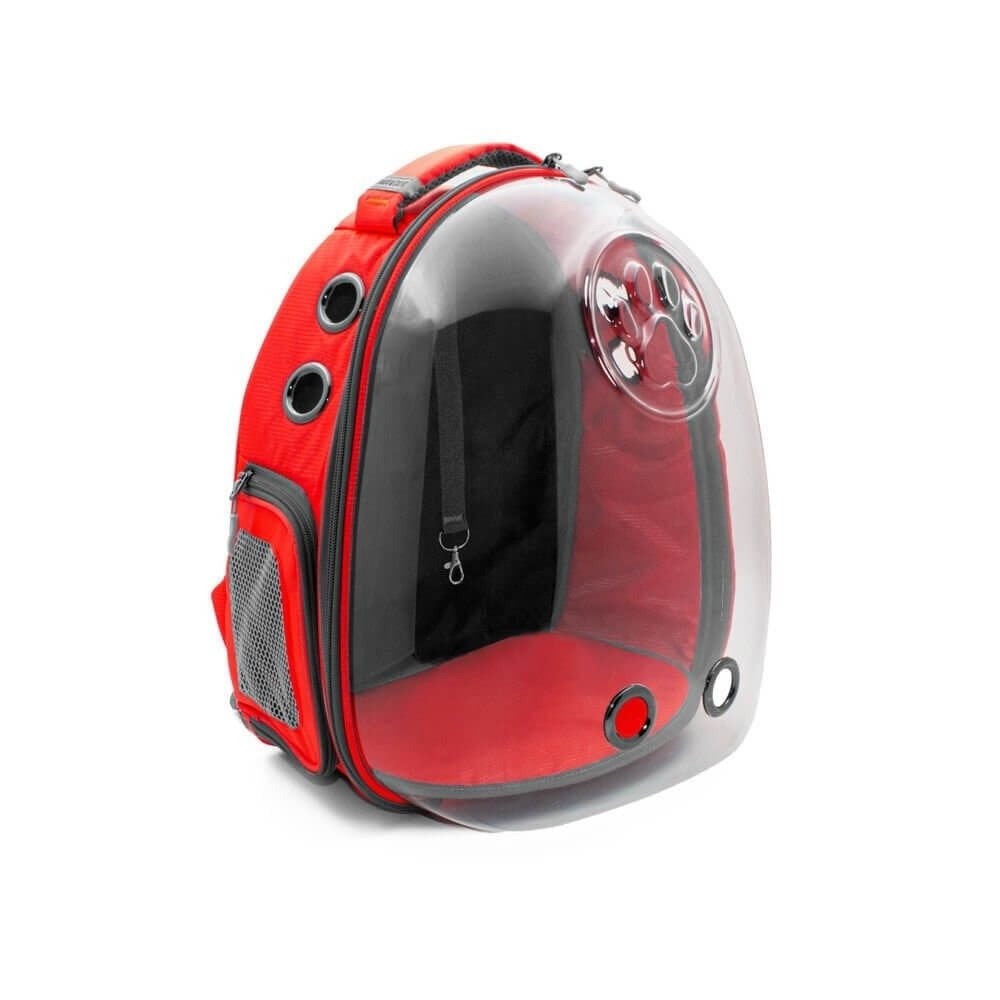 Cattie Yeni Şeffaf Taşıma Sırt Çantası Kırmızı 25x30x40CM