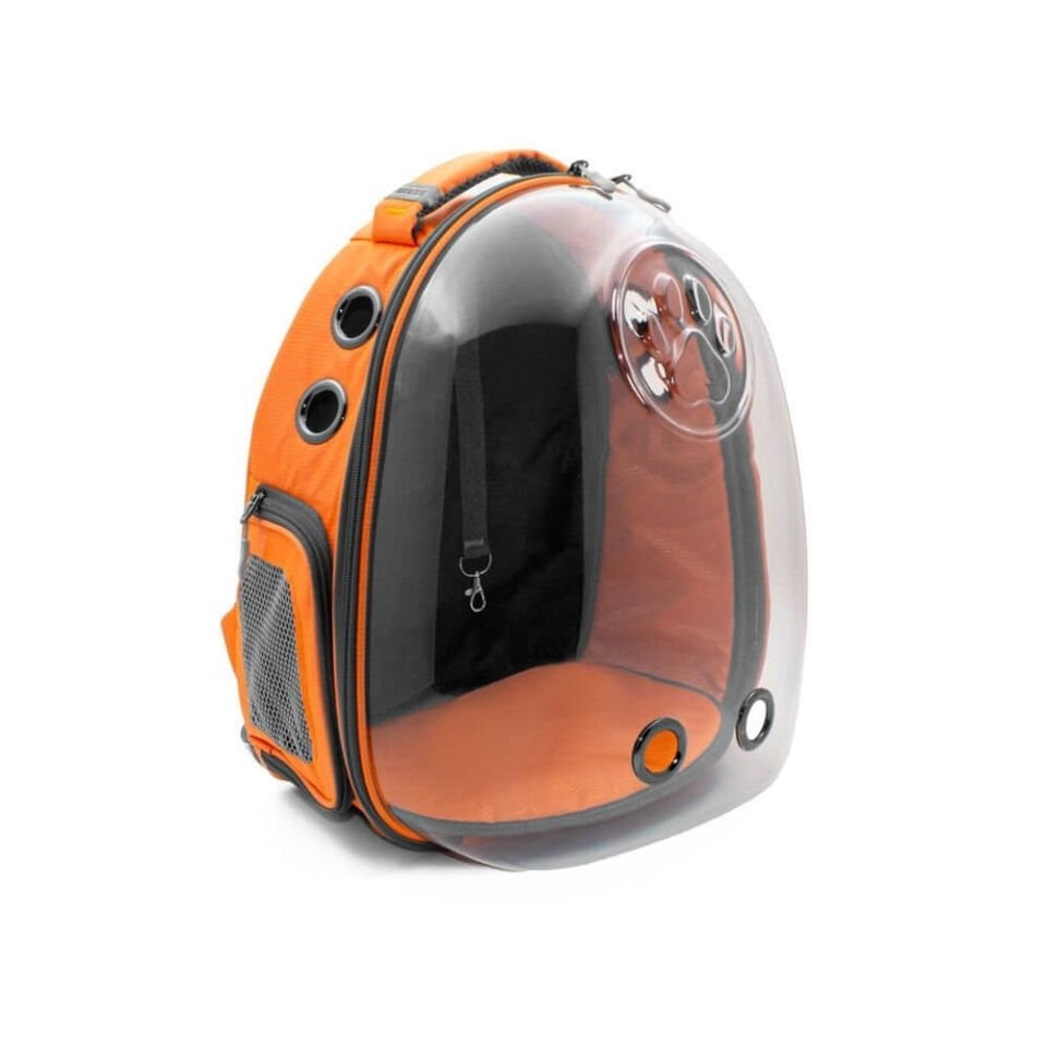 Cattie Yeni Şeffaf Taşıma Sırt Çantası Turuncu 25x30x40CM