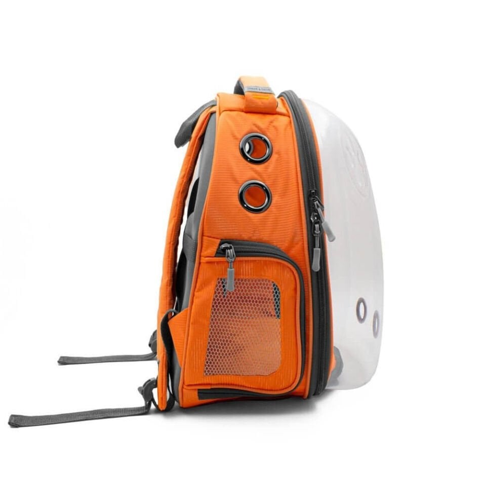 Cattie Yeni Şeffaf Taşıma Sırt Çantası Turuncu 25x30x40CM
