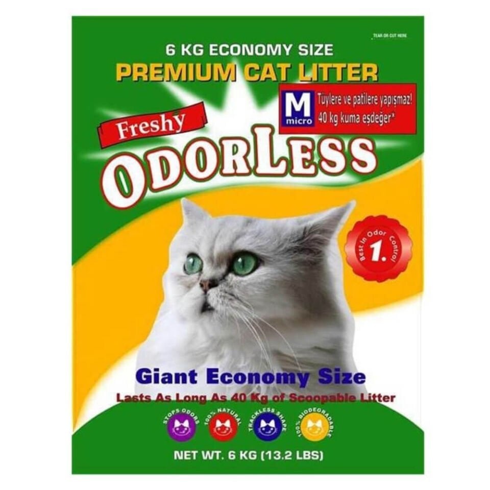 Odorless Micro Kristal Kedi Kumu 6 Kg