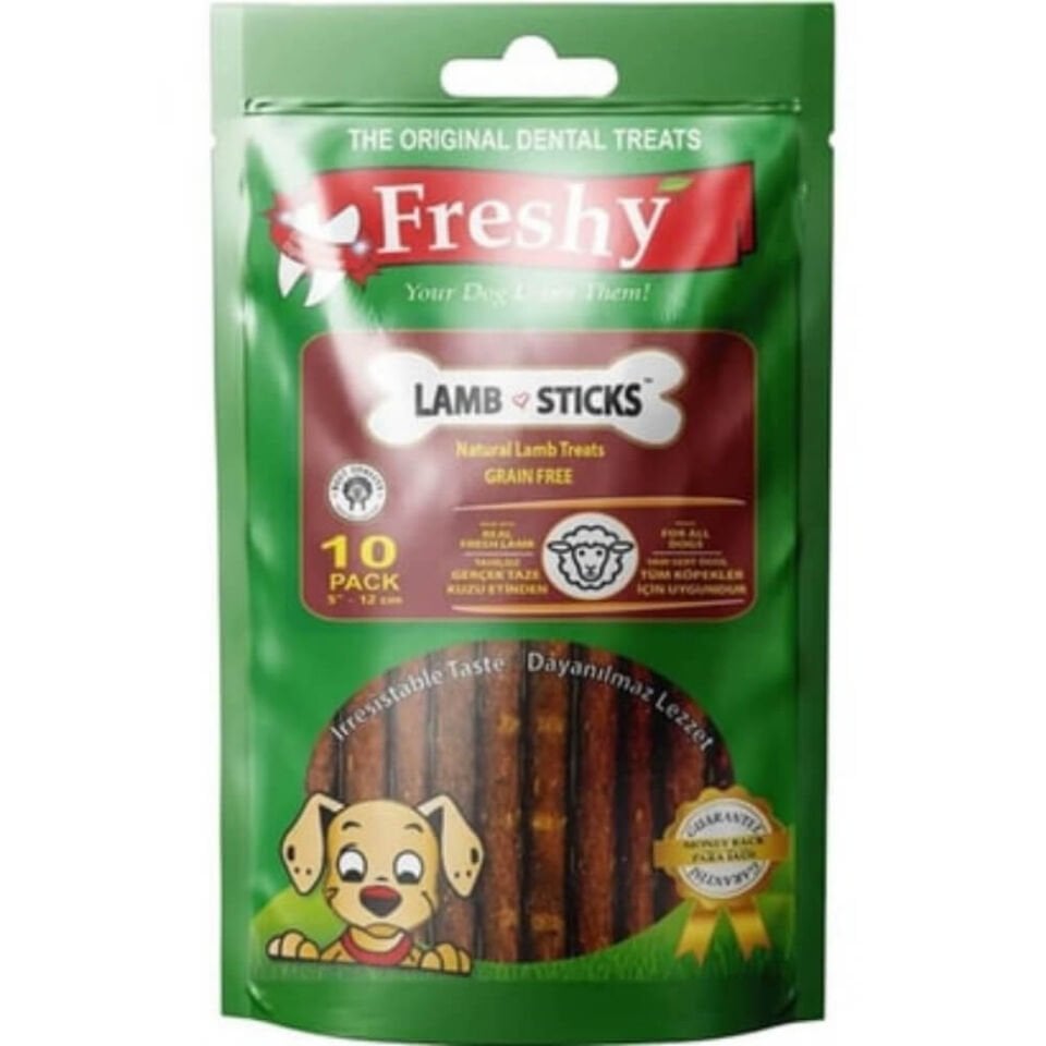 Freshy Lamb Sticks Kuzulu Tahılsız Köpek Ödülü 100gr 10lu