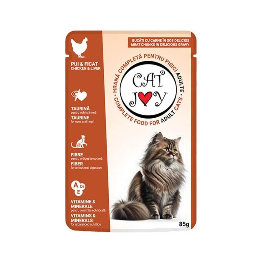 Cat Joy Tavuklu ve Ciğerli Yetişkin Kedi Konservesi 85gr
