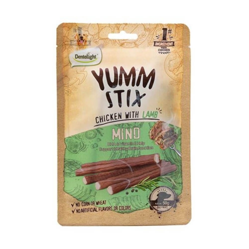 Dentalight Yumm Stix Tavuklu ve Kuzu Etli Çubuk Köpek Ödül Maması 50gr