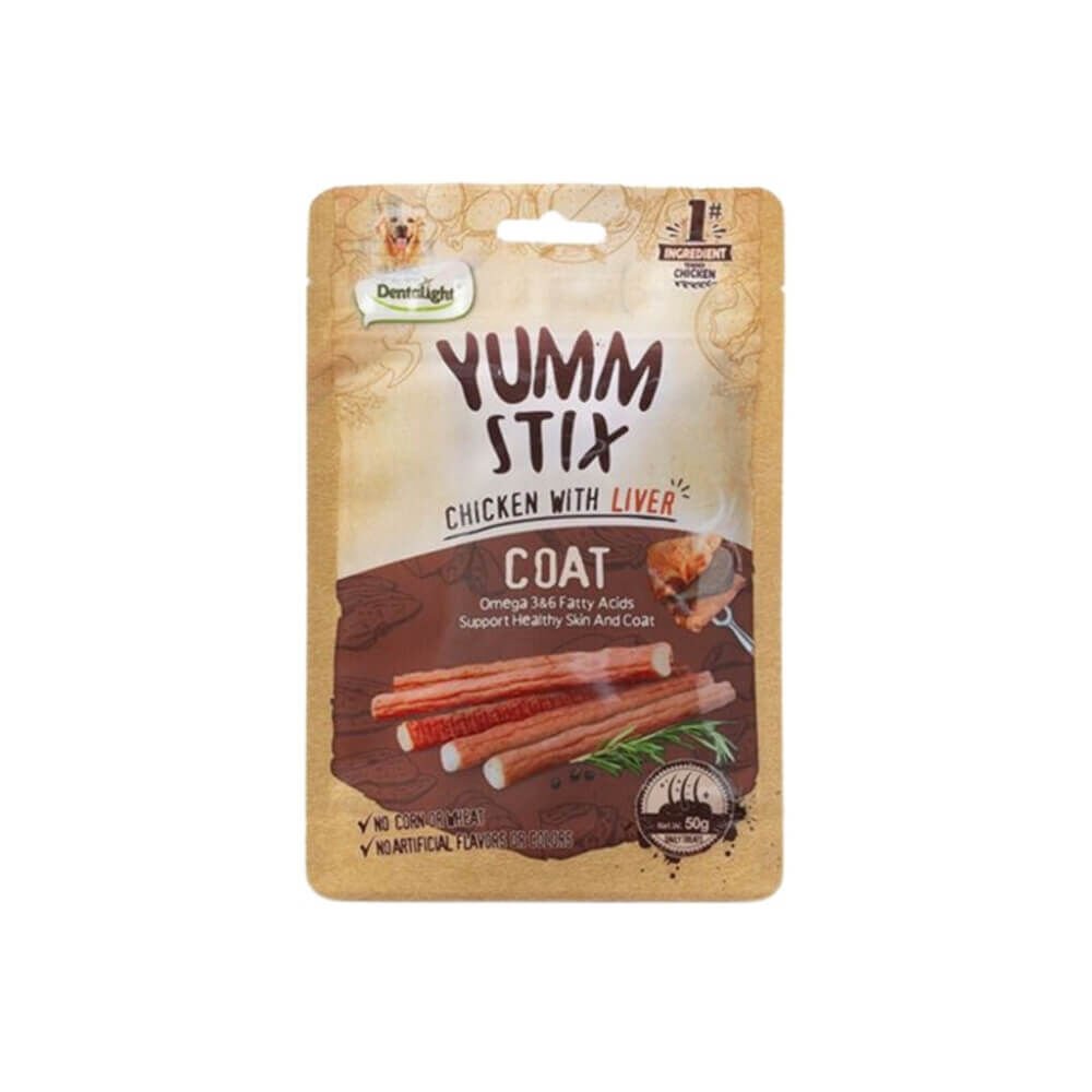 Dentalight Yumm Stix Tavuklu ve Ciğerli Çubuk Köpek Ödül Maması 50gr