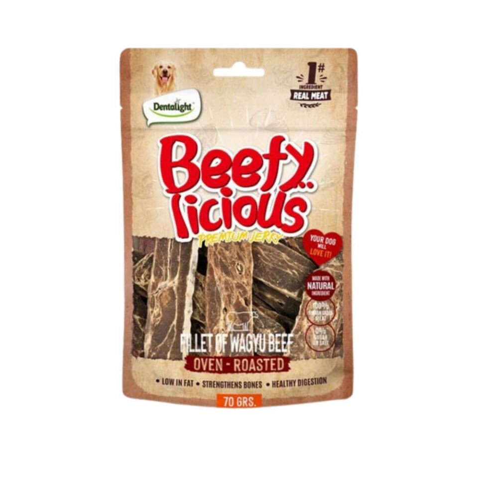 Dentalight Beffy Licious Kurutulmuş Wagyu Sığırlı Fileto Köpek Ödül Maması 70gr