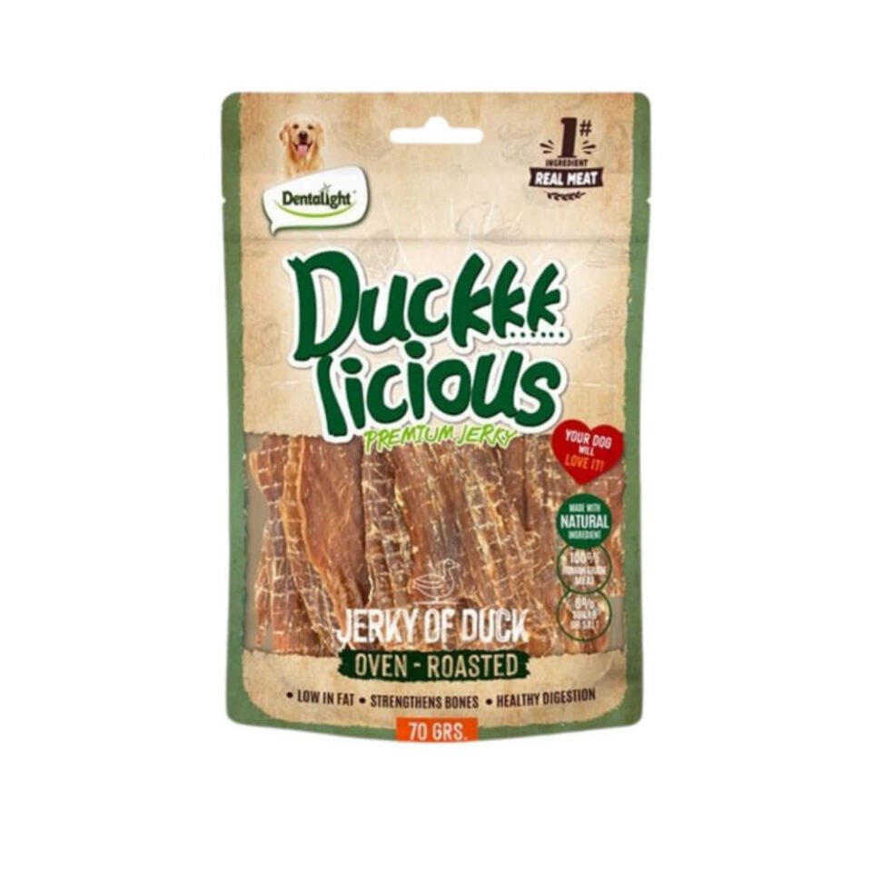 Dentalight Duckkk Licious Kurutulmuş Ördekli Köpek Ödül Maması 70gr