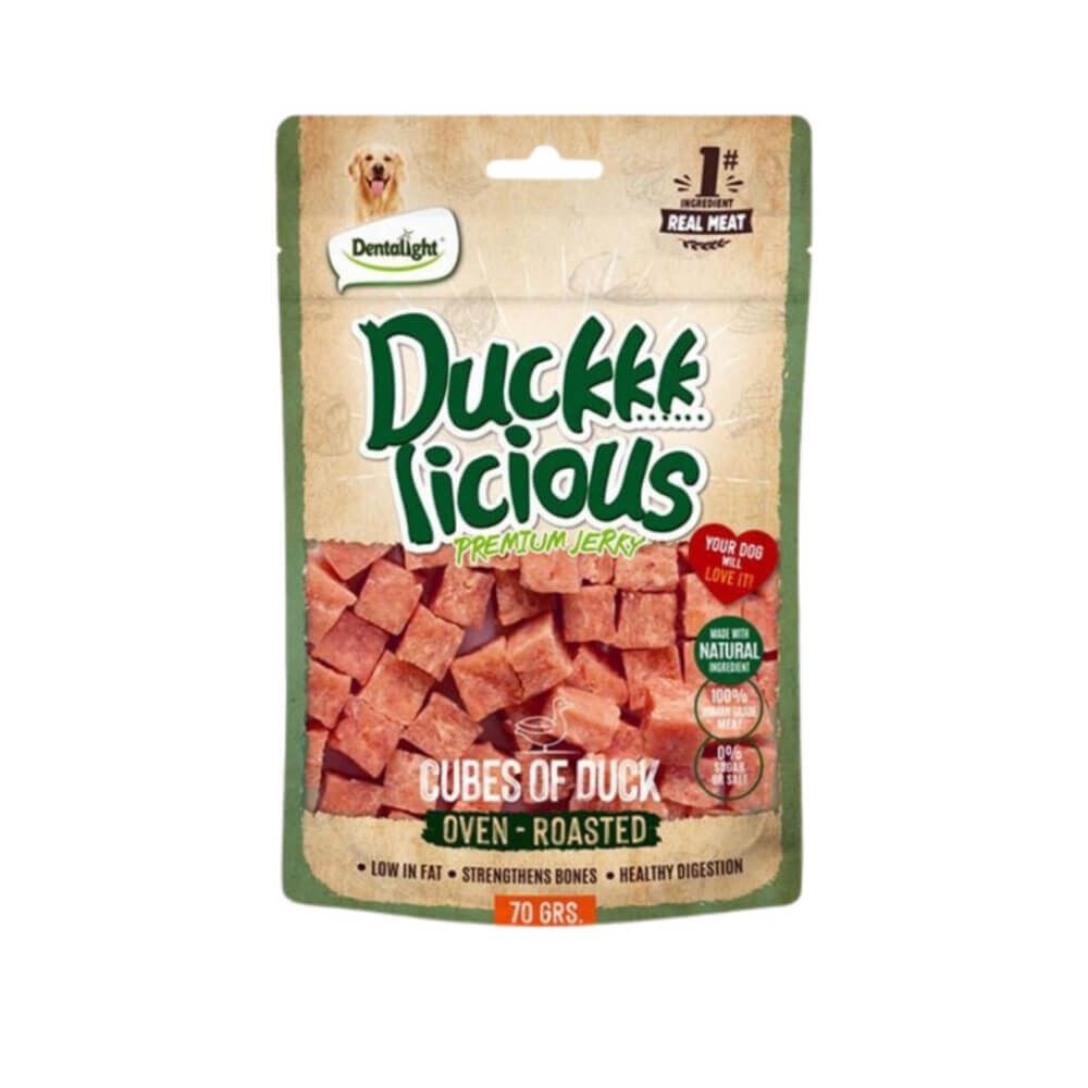 Dentalight Duckkk Licious Kurutulmuş Ördekli Küp Köpek Ödül Maması 70gr