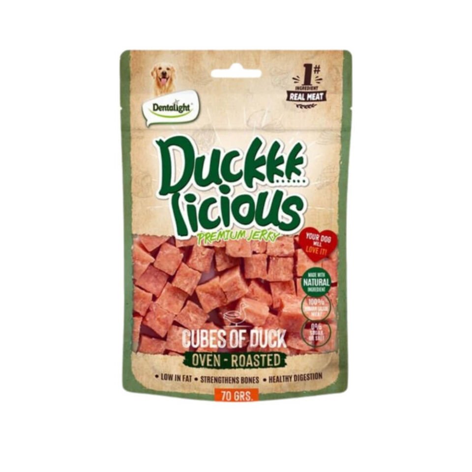 Dentalight Duckkk Licious Kurutulmuş Ördekli Küp Köpek Ödül Maması 70gr
