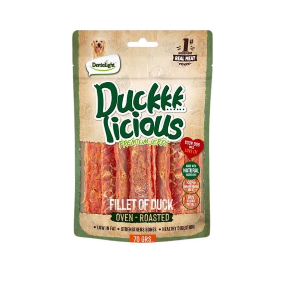 Dentalight Duckkk Licious Kurutulmuş Ördekli Fileto Köpek Ödül Maması 70gr