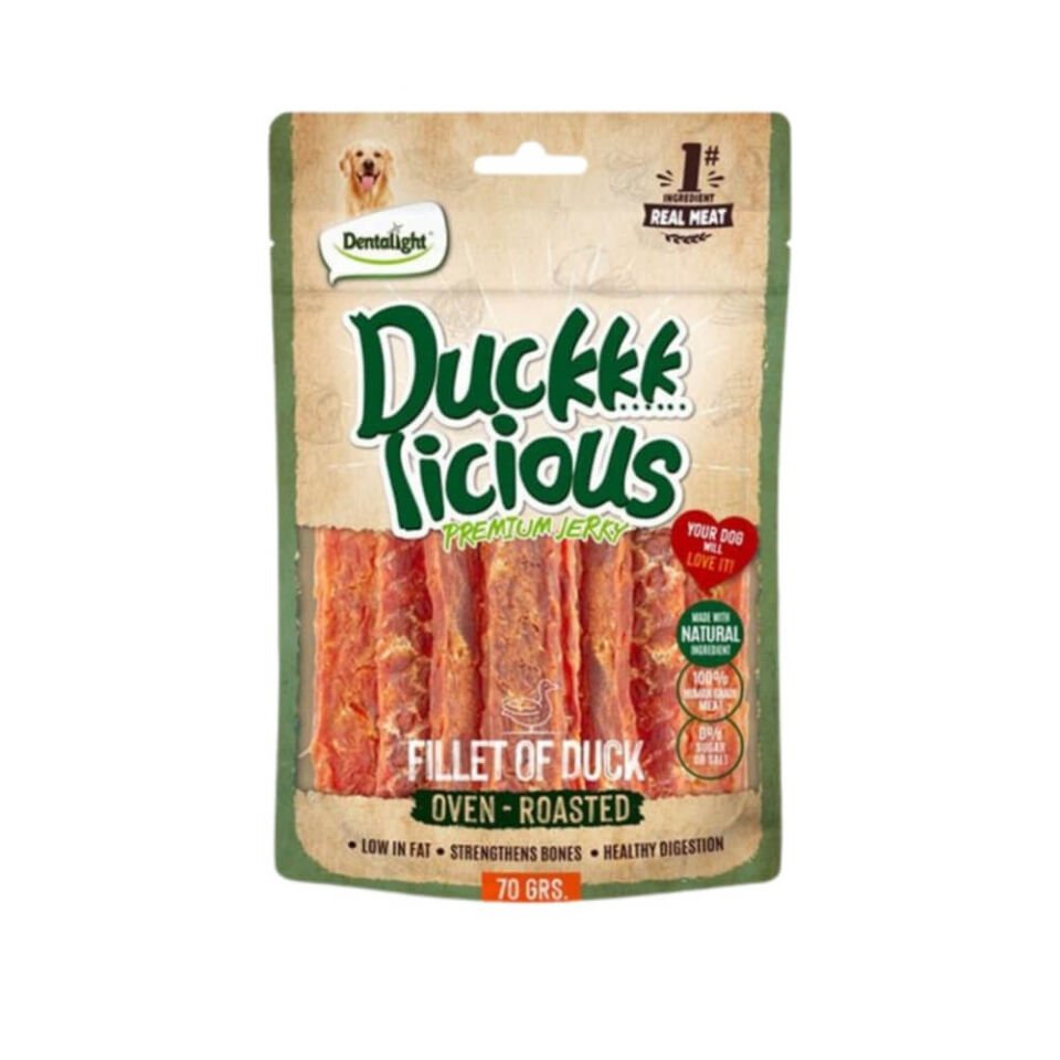 Dentalight Duckkk Licious Kurutulmuş Ördekli Fileto Köpek Ödül Maması 70gr