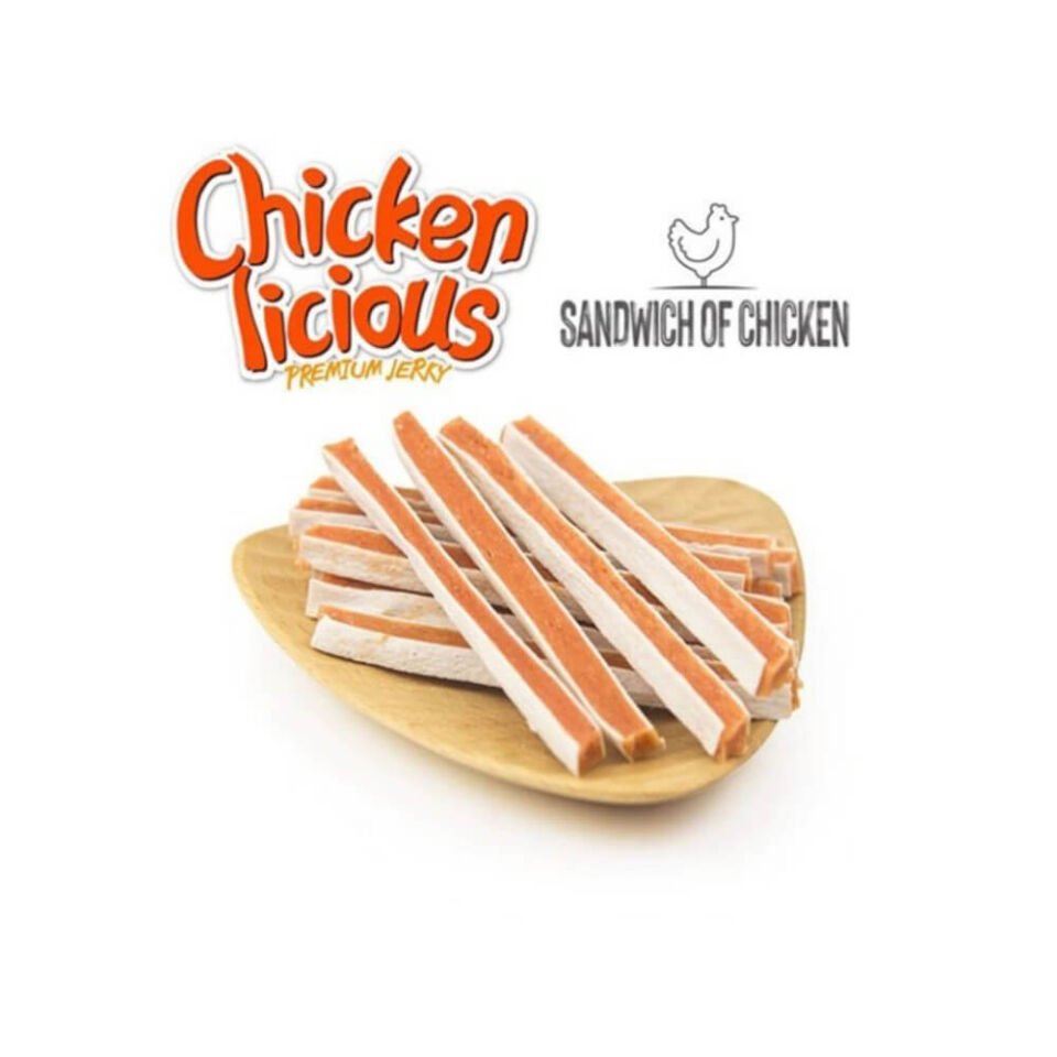 Dentalight Chicken Licious Kurutulmuş Tavuklu Sandviç Köpek Ödül Maması 70gr