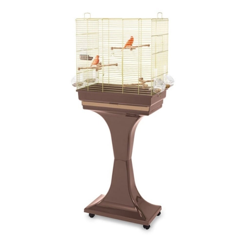 Imac Camılla Ayaklı Kuş Kafesi Kahve/gold 50x30x56/127cm