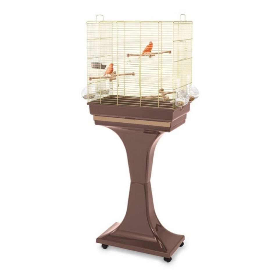 Imac Camılla Ayaklı Kuş Kafesi Kahve/gold 50x30x56/127cm