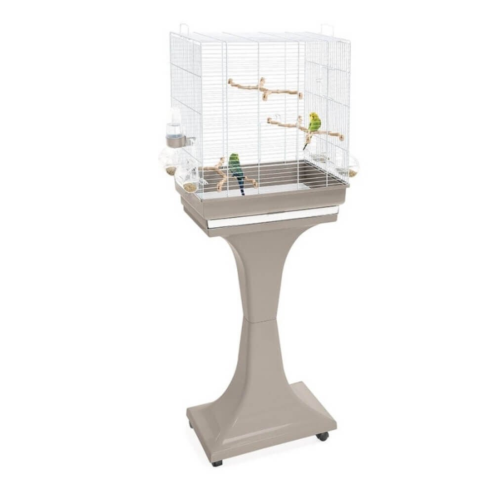 Imac Camılla Ayaklı Kuş Kafesi Bej/beyaz 50x30x56/127cm