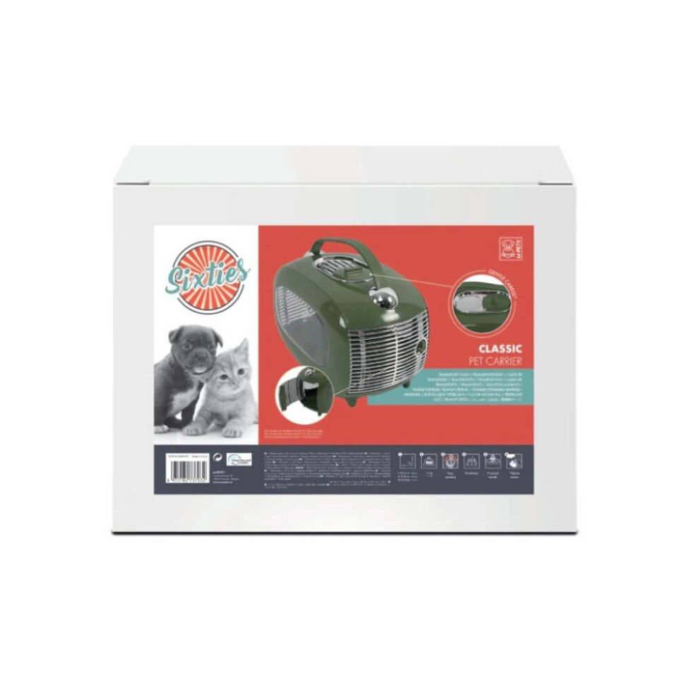 M-Pets Sixties Classic Kedi Taşıma Çantası 48x29x30cm (Yeşil)