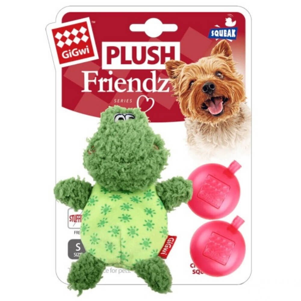 GiGwi Plush Friendz Sesli Peluş Kurbağa Köpek Oyuncağı 14cm