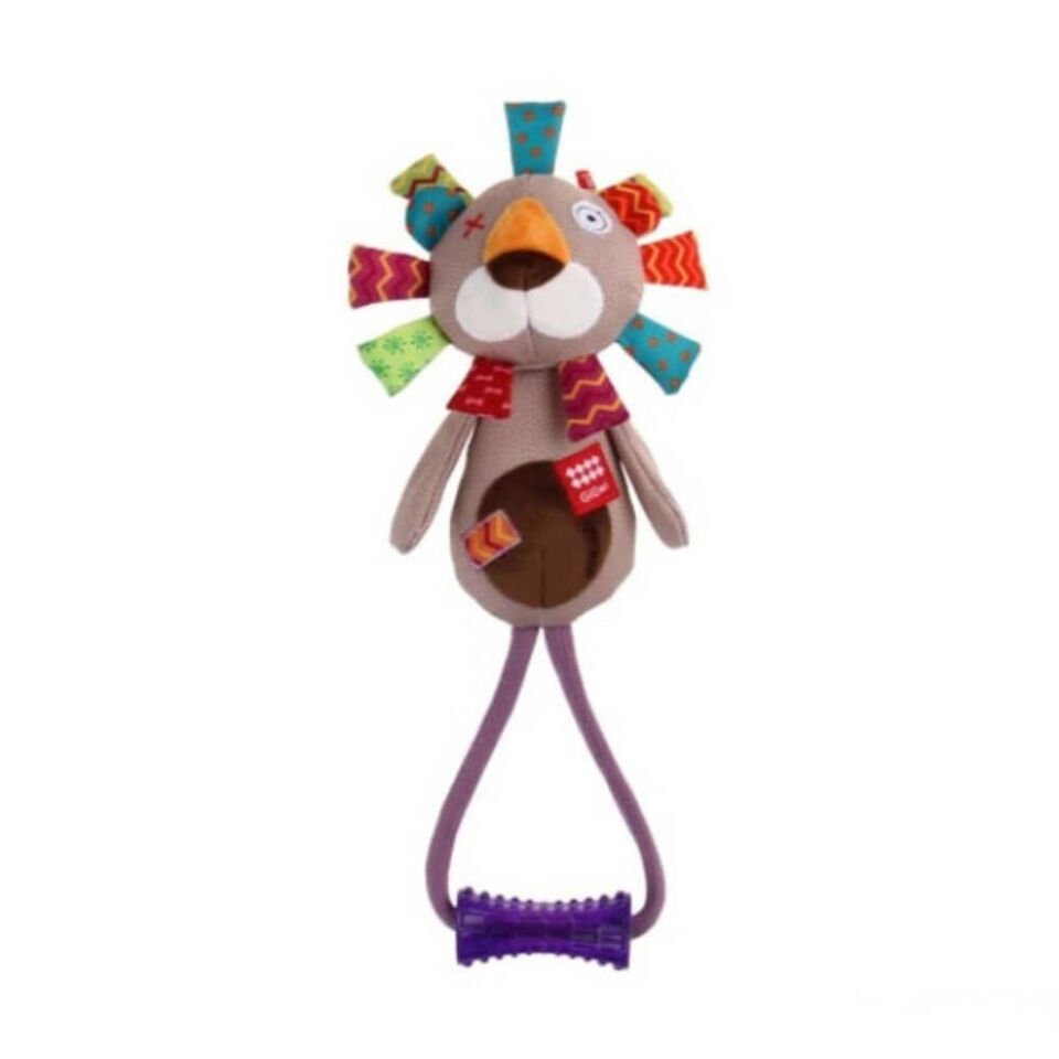 GiGwi Plush Friendz Diş Kaşıyıcılı Sesli Peluş Aslan Köpek Oyuncağı 35cm