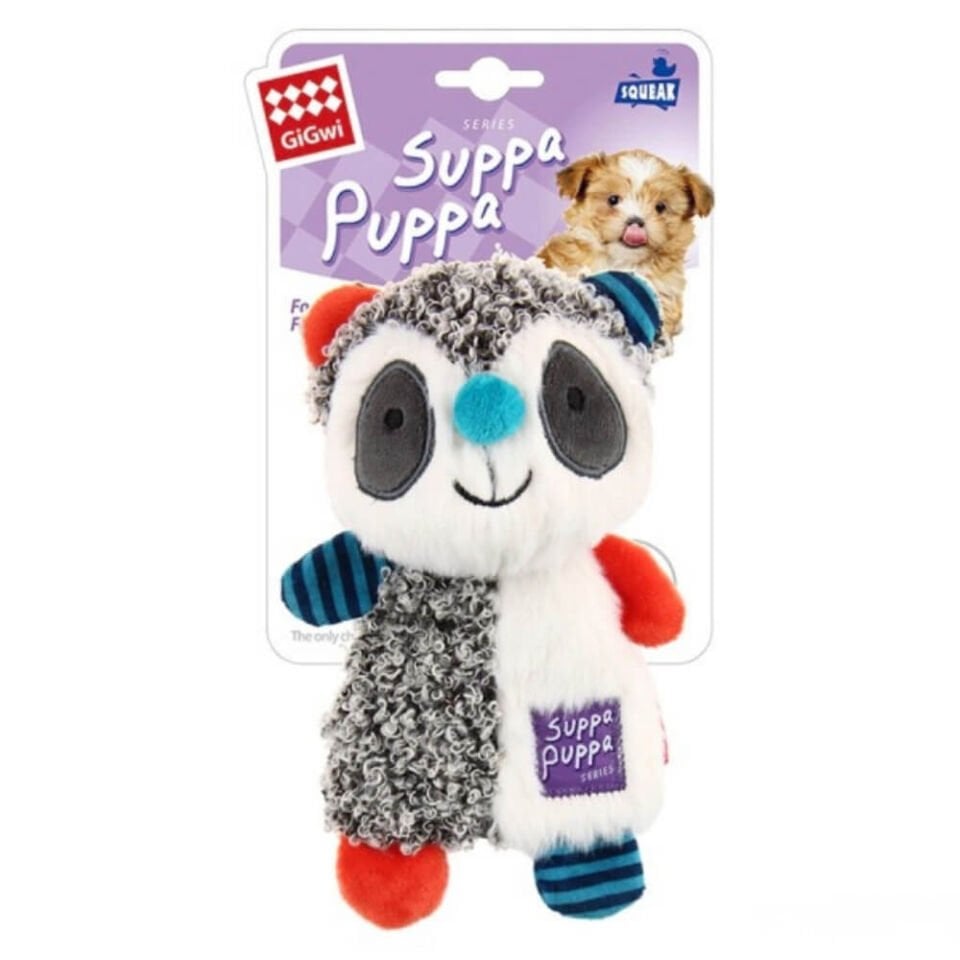 GiGwi Suppa Puppa Sesli Peluş Rakun Köpek Oyuncağı 17cm