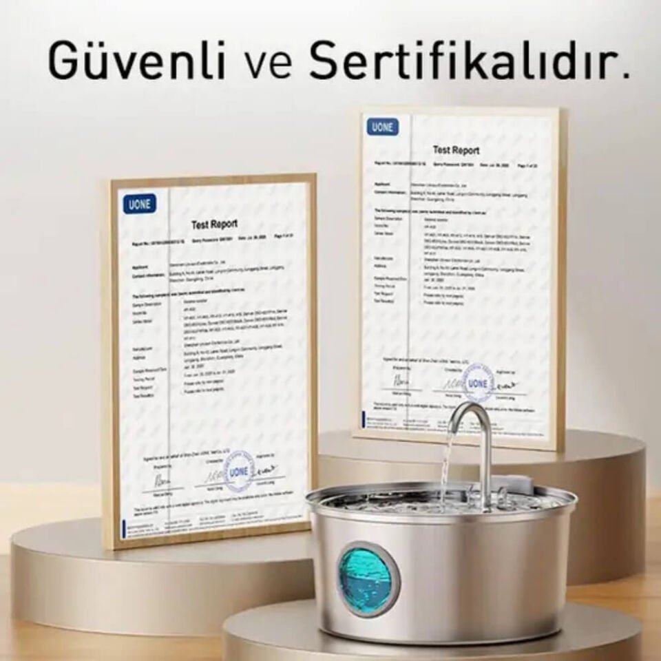 Electron Çelik Kedi Köpek Otomatik Tekli Su Pınarı 3,2Lt