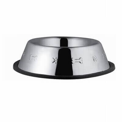 EuroDog Desenli Metal Kedi ve Köpek Mama Su Kabı 8 Oz 12 Cm