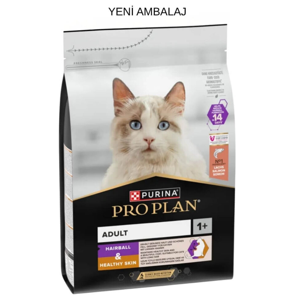 Pro Plan Derma Care Somonlu Tüy Yumağı Önleyici Yetişkin Kedi Maması 1,5Kg