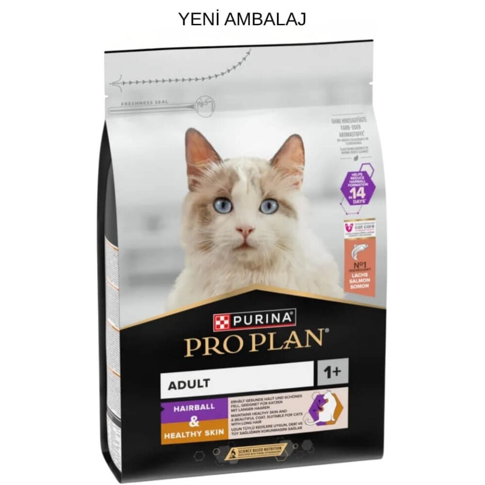 Pro Plan Derma Care Somonlu Tüy Yumağı Önleyici Yetişkin Kedi Maması 3Kg